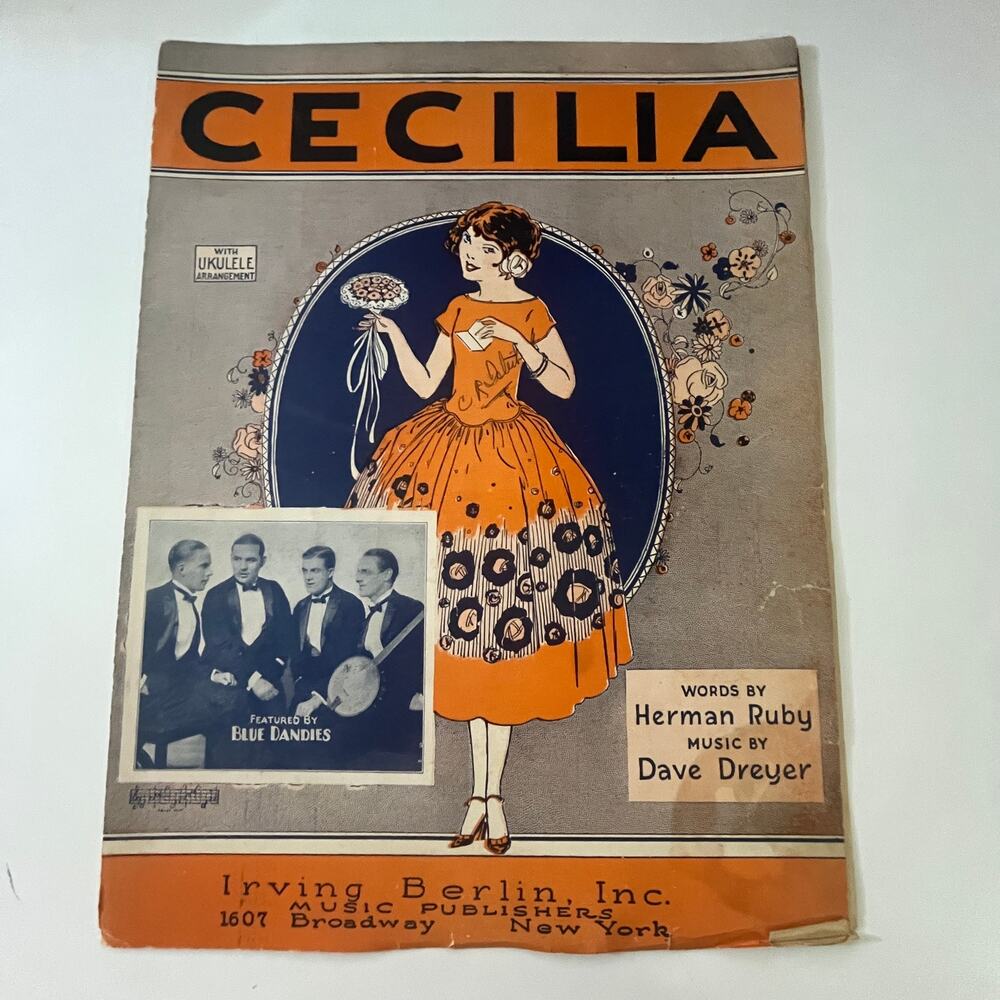 Cecilia Herman Ruby Dave Dreyer 1925 Antique Sheet Music SV30-3